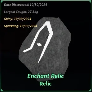 Enchant Relic Bestiary view in Fisch